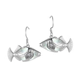 Mother of Pearl Humuhumu Earrings Earrings Island by Koa Nani 