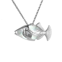 Mother of Pearl Humuhumu Pendant Pendant Island by Koa Nani 