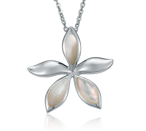 Mother of Pearl Jasmine Pendant Pendant Island by Koa Nani White 
