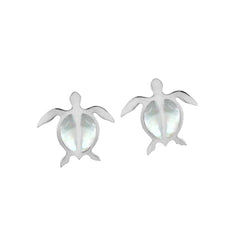 Mother of Pearl Lanai Honu Earrings Earrings Island by Koa Nani 