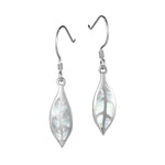 Mother of Pearl Maile Leaf Earrings Earrings Island by Koa Nani 