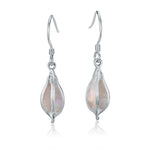 Mother of Pearl Maile Leaf Earrings Earrings Island by Koa Nani 
