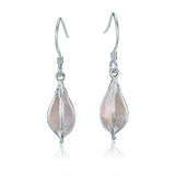 Mother of Pearl Maile Leaf Earrings Earrings Island by Koa Nani 