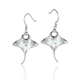 Mother of Pearl Manta Ray Earrings Earrings Island by Koa Nani 