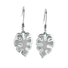Mother of Pearl Monstera Leaf Earrings Earrings Island by Koa Nani 