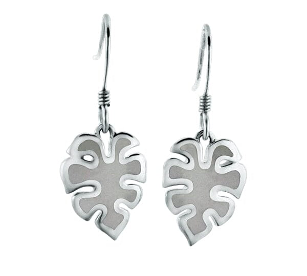 Mother of Pearl Monstera Leaf Earrings Earrings Island by Koa Nani 