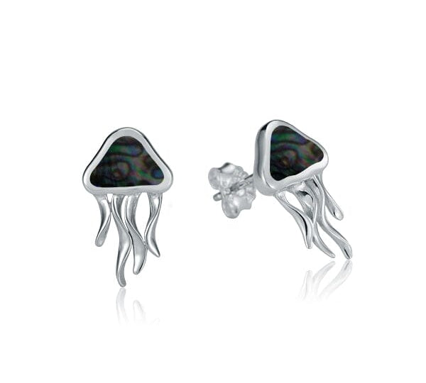 Mother of Pearl Moon Jellyfish Earrings Earrings Island by Koa Nani Black 