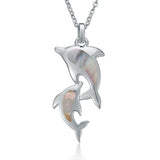 Mother of Pearl Nai'a Lovers Pendant Pendant Island by Koa Nani 