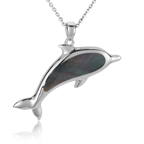 Mother of Pearl Nai'a Pendant Pendant Island by Koa Nani Large Black 