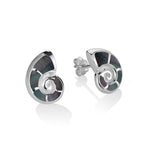 Mother of Pearl Nautilus Shell Earrings Earrings Island by Koa Nani Black 
