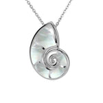 Mother of Pearl Nautilus Shell Pendant Pendant Island by Koa Nani White 