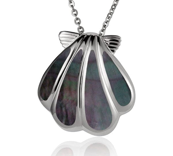 Mother of Pearl Oyster Shell Pendant Pendant Island by Koa Nani Black 