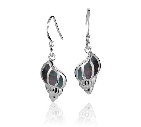 Mother of Pearl Seashell Earrings Earrings Island by Koa Nani Black 