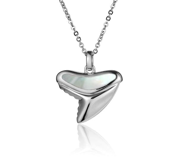 Mother of Pearl Shark Tooth Pendant Pendant Island by Koa Nani White 