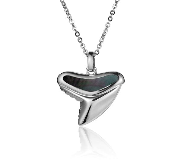 Mother of Pearl Shark Tooth Pendant Pendant Island by Koa Nani Black 