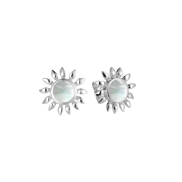 Mother of Pearl Sunflower Earrings Earrings Island by Koa Nani 
