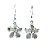 Mother of Pearl Sunrise Plumeria Earrings Earrings Island by Koa Nani 