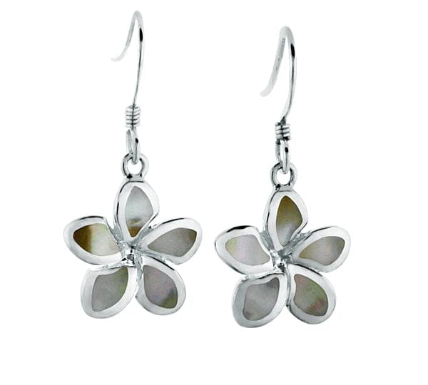 Mother of Pearl Sunrise Plumeria Earrings Earrings Island by Koa Nani 