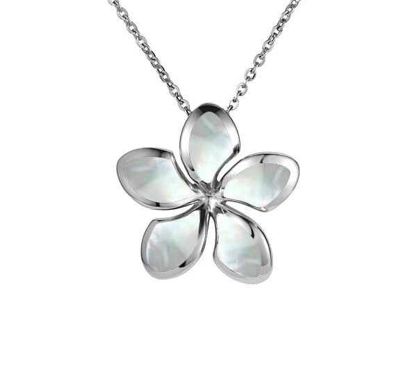 Mother of Pearl Sunrise Plumeria Pendant Pendant Island by Koa Nani 