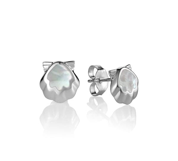 Mother of Pearl Sunrise Shell Earrings Earrings Island by Koa Nani White 