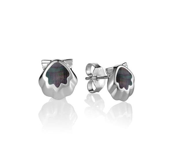 Mother of Pearl Sunrise Shell Earrings Earrings Island by Koa Nani Black 