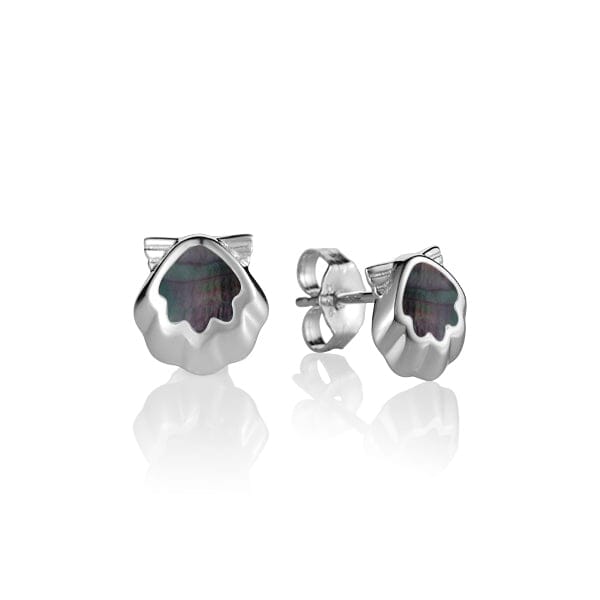 Mother of Pearl Sunrise Shell Earrings Earrings Island by Koa Nani Black 
