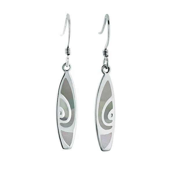 Mother of Pearl Surfboard Earrings Earrings Island by Koa Nani 