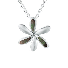Mother of Pearl Tiare Flower Pendant Pendant Island by Koa Nani Large Black 