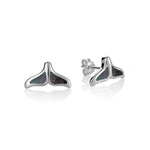 Mother of Pearl Whale Tail Earrings Earrings Island by Koa Nani Black 