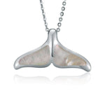 Mother of Pearl Whale Tail Pendant Pendant Island by Koa Nani Medium White 