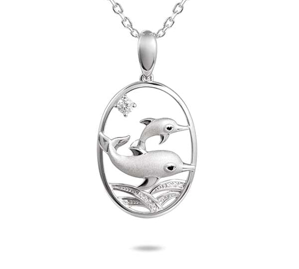 Nai'a Wave Pendant Pendant Island by Koa Nani 