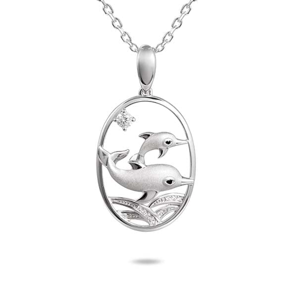 Nai'a Wave Pendant Pendant Island by Koa Nani 