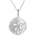The picture shows a 14K white gold sand dollar cut out pendant with diamonds.