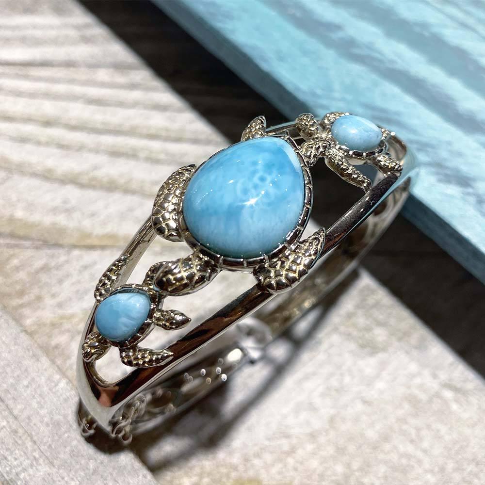 Ohana Honu Larimar Bangle Bangle Island by Koa Nani 