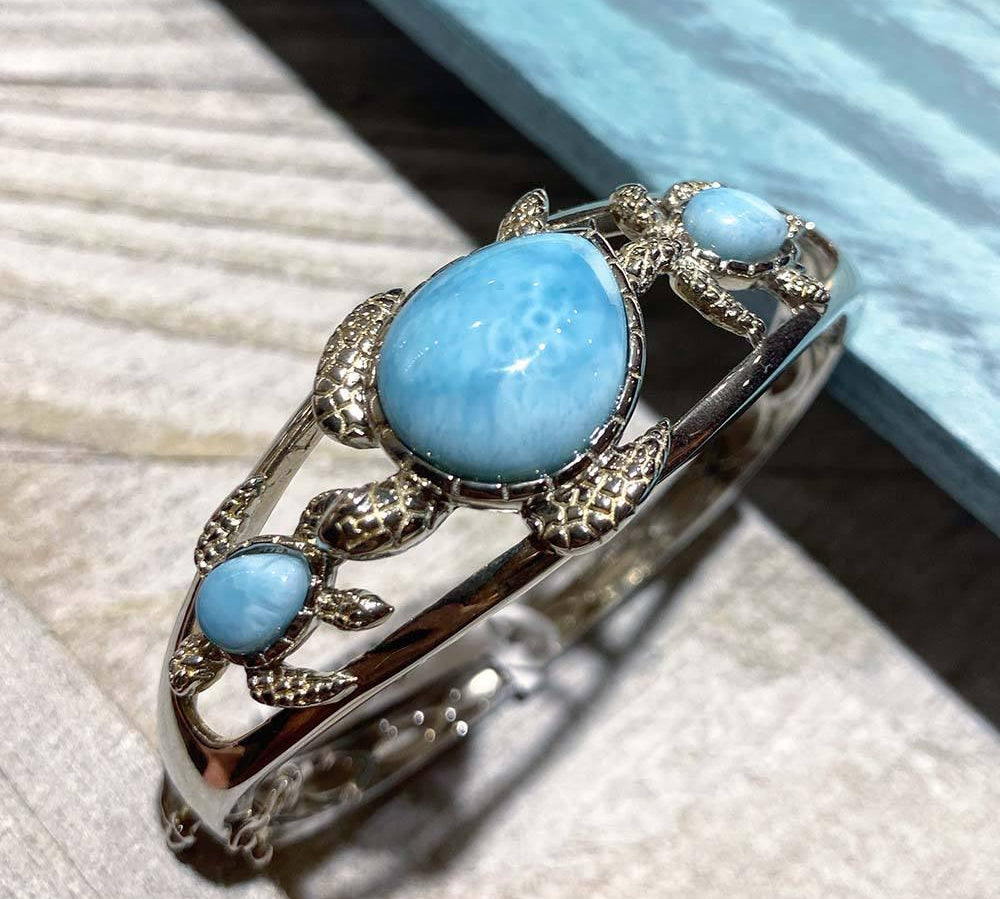 Ohana Honu Larimar Bangle Bangle Island by Koa Nani 