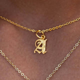 Old English Initial Pendant Pendant Island by Koa Nani A Gold 
