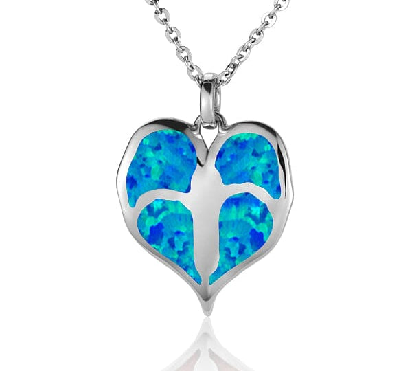 Opal Anthurium Heart Pendant Pendant Island by Koa Nani 