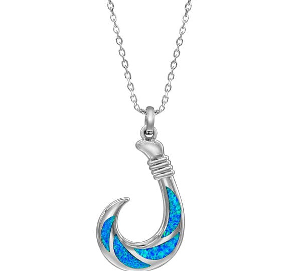 Opal Atlantis Fishhook Pendant Pendant Island by Koa Nani Small 