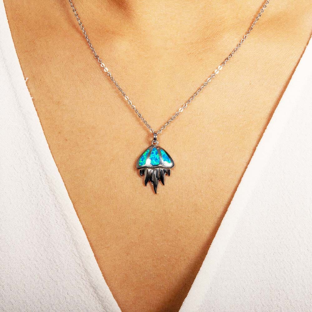 Opal Barrel Jellyfish Pendant Pendant Island by Koa Nani 
