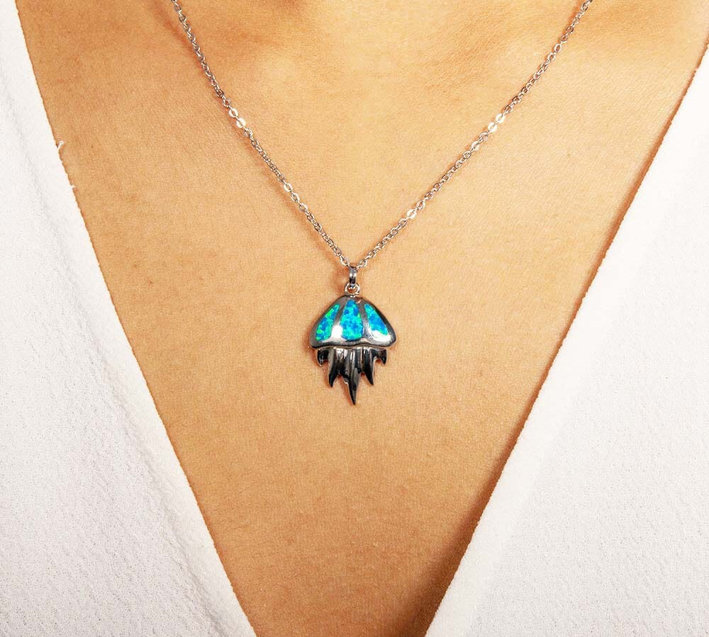 Opal Barrel Jellyfish Pendant Pendant Island by Koa Nani 