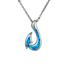 Opal Fishhook Pendant Pendant Island by Koa Nani 