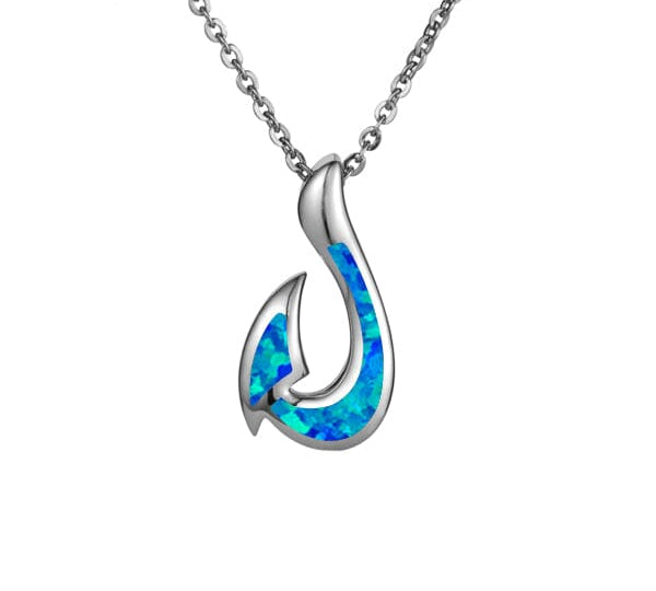 Opal Fishhook Pendant Pendant Island by Koa Nani 