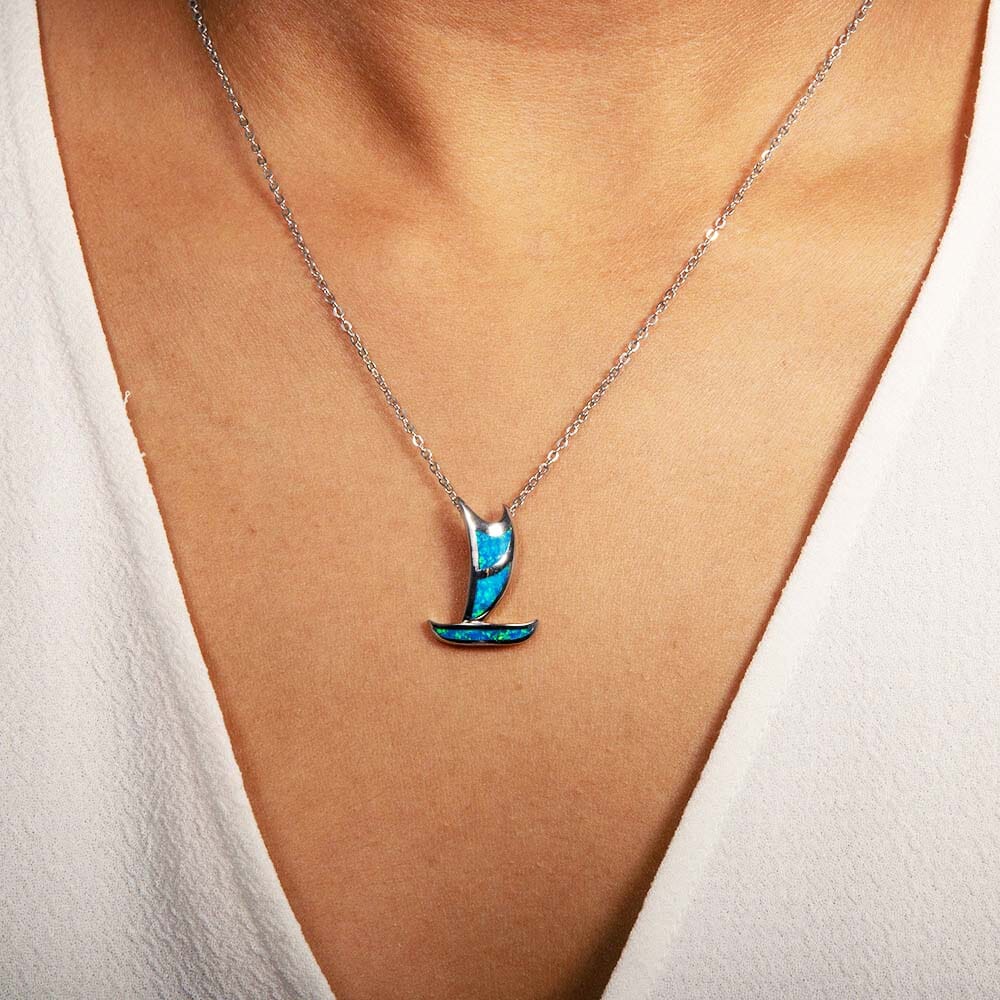 Opal Hawaiian Canoe Pendant Pendant Island by Koa Nani Small 