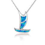 Opal Hawaiian Canoe Pendant Pendant Island by Koa Nani Large 