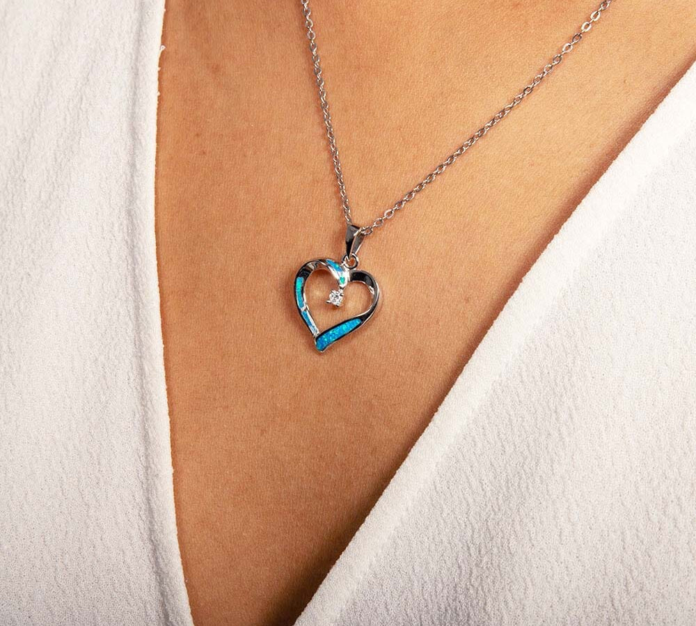 Opal Heart Pendant Pendant Island by Koa Nani 