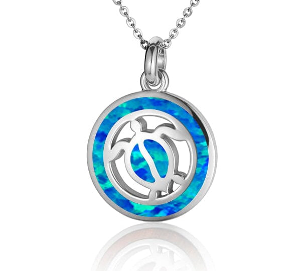 Opal Honu Medallion Pendant Island by Koa Nani 