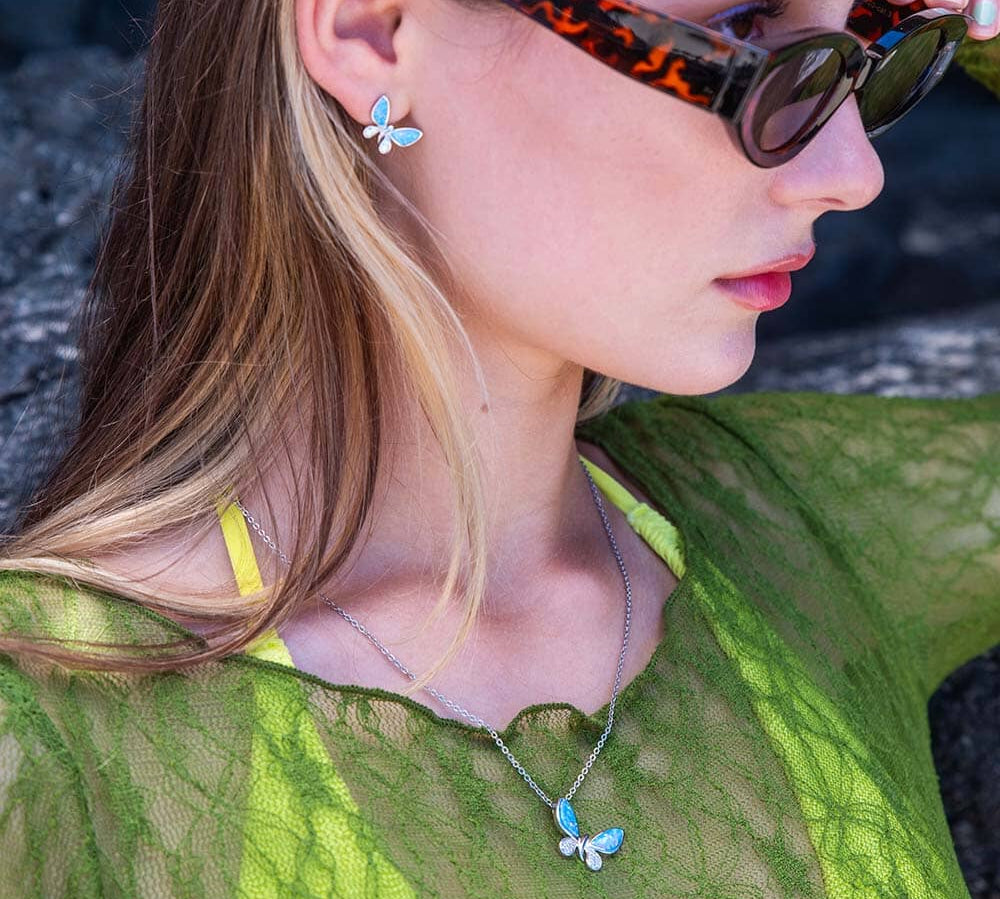 Opal Island Butterfly Pendant Pendant Island by Koa Nani 