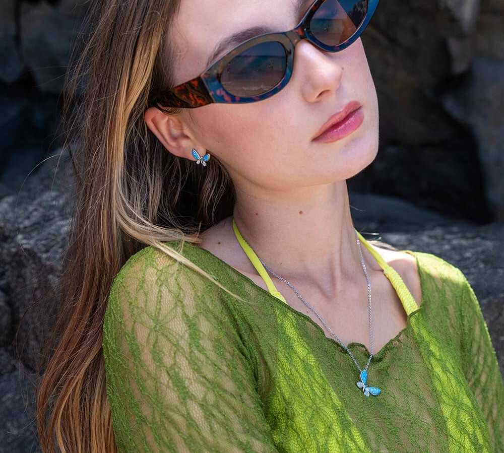 Opal Island Butterfly Pendant Pendant Island by Koa Nani 