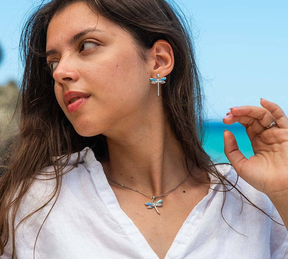 Opal Island Dragonfly Pendant & Earrings Set Other Island by Koa Nani 