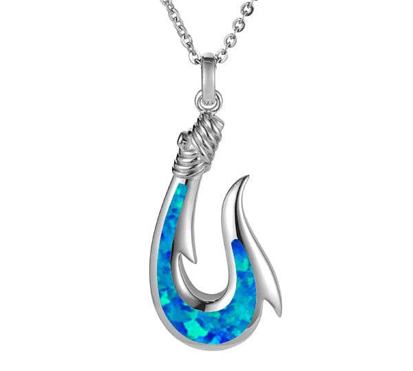 Opal Maui Fishhook Pendant Pendant Island by Koa Nani Small 